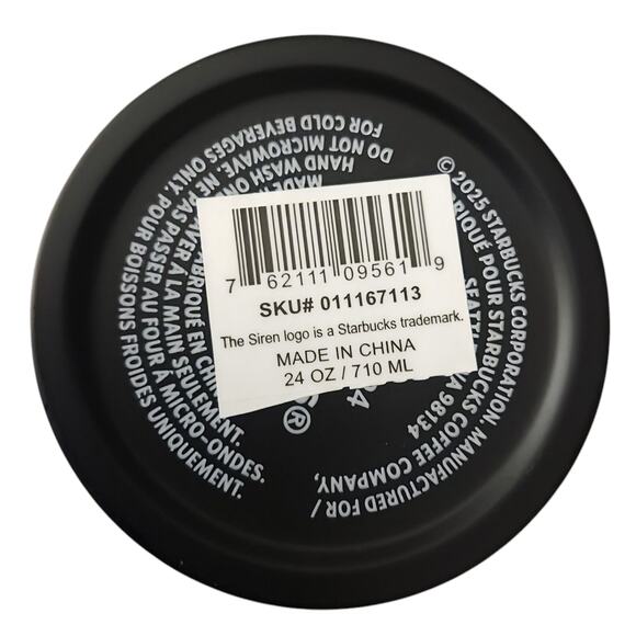 STARBUCKS x FARM RIO Summer 2025 24oz black tropical rainbow cold tumbler NEW - Picture 5 of 6